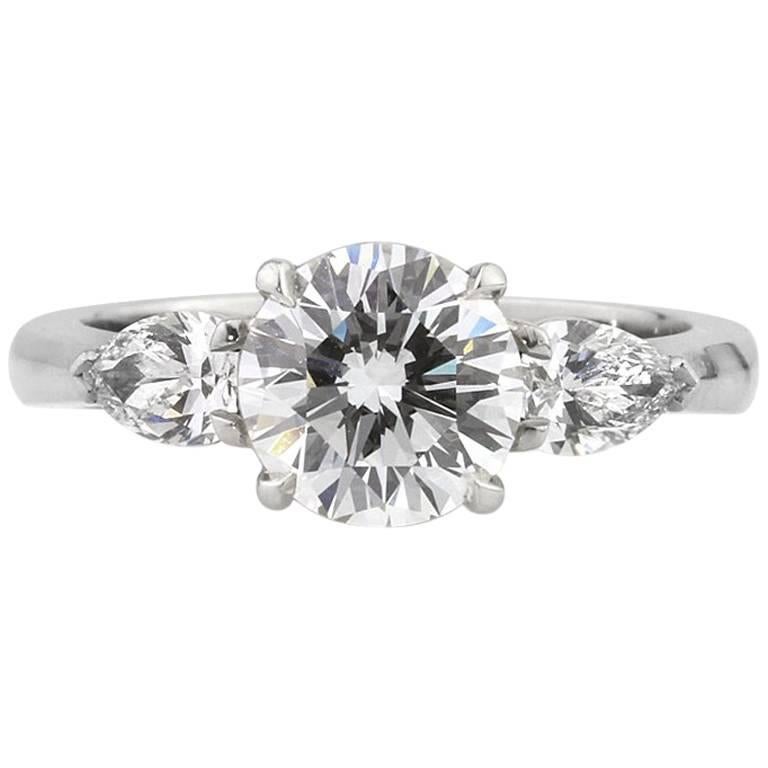 Mark Broumand, bague de fiançailles en diamants taille brillant rond de 2,27 carats en vente