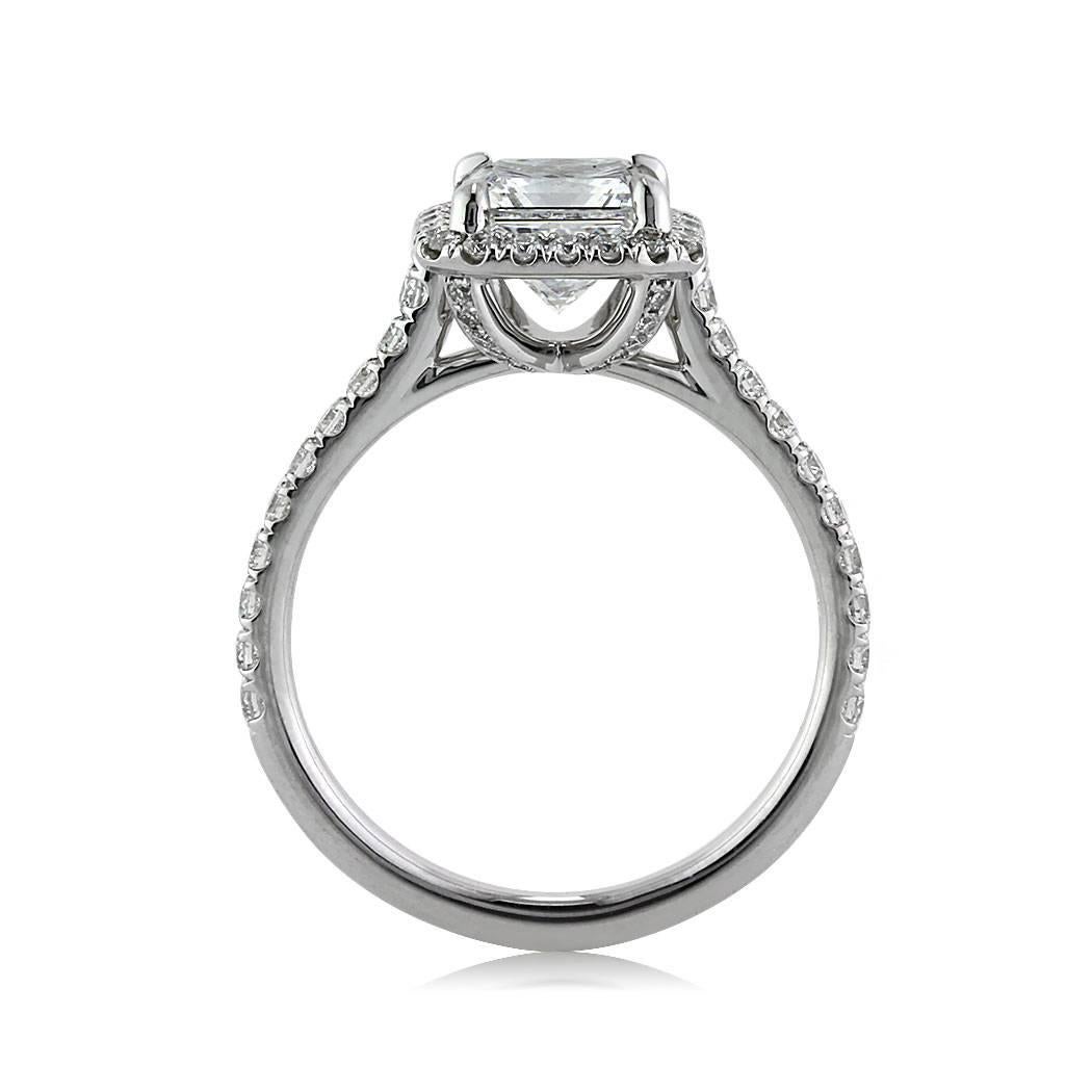 Mark Broumand 2.27 Carat Princess Cut Diamond Engagement Ring In New Condition For Sale In Los Angeles, CA