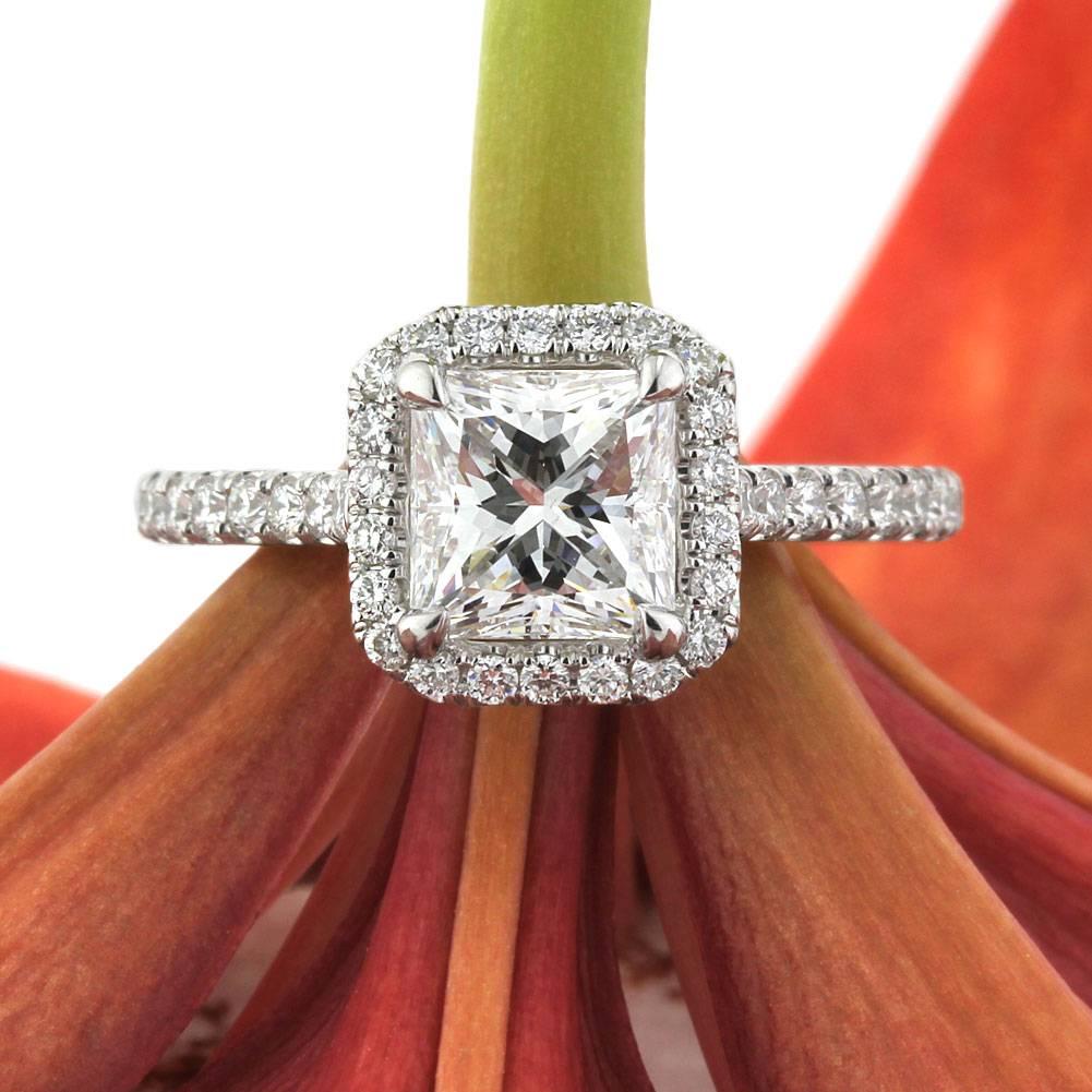 Mark Broumand 2.27 Carat Princess Cut Diamond Engagement Ring For Sale 1