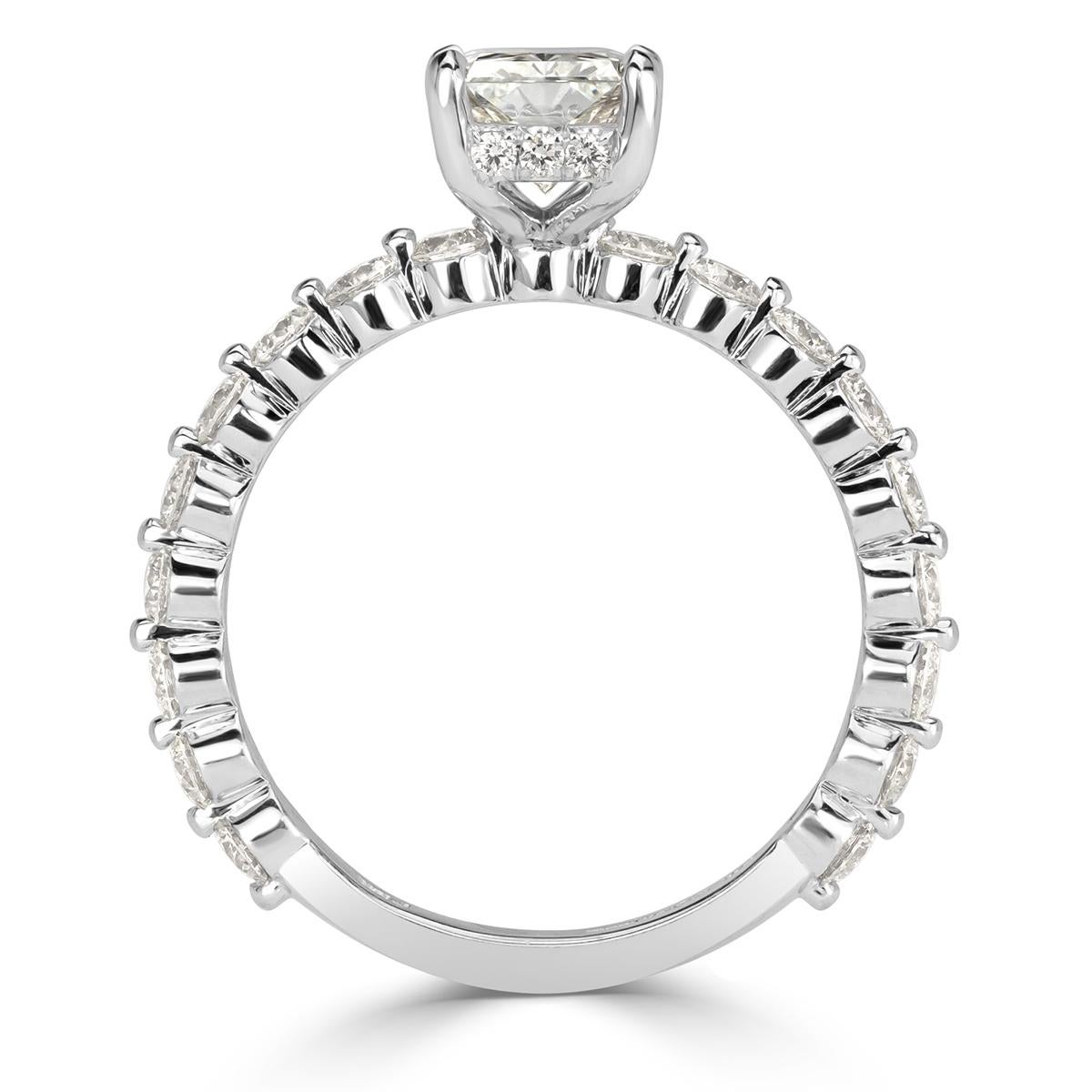 Mark Broumand 2.30 Carat Radiant Cut Diamond Engagement Ring In New Condition In Los Angeles, CA