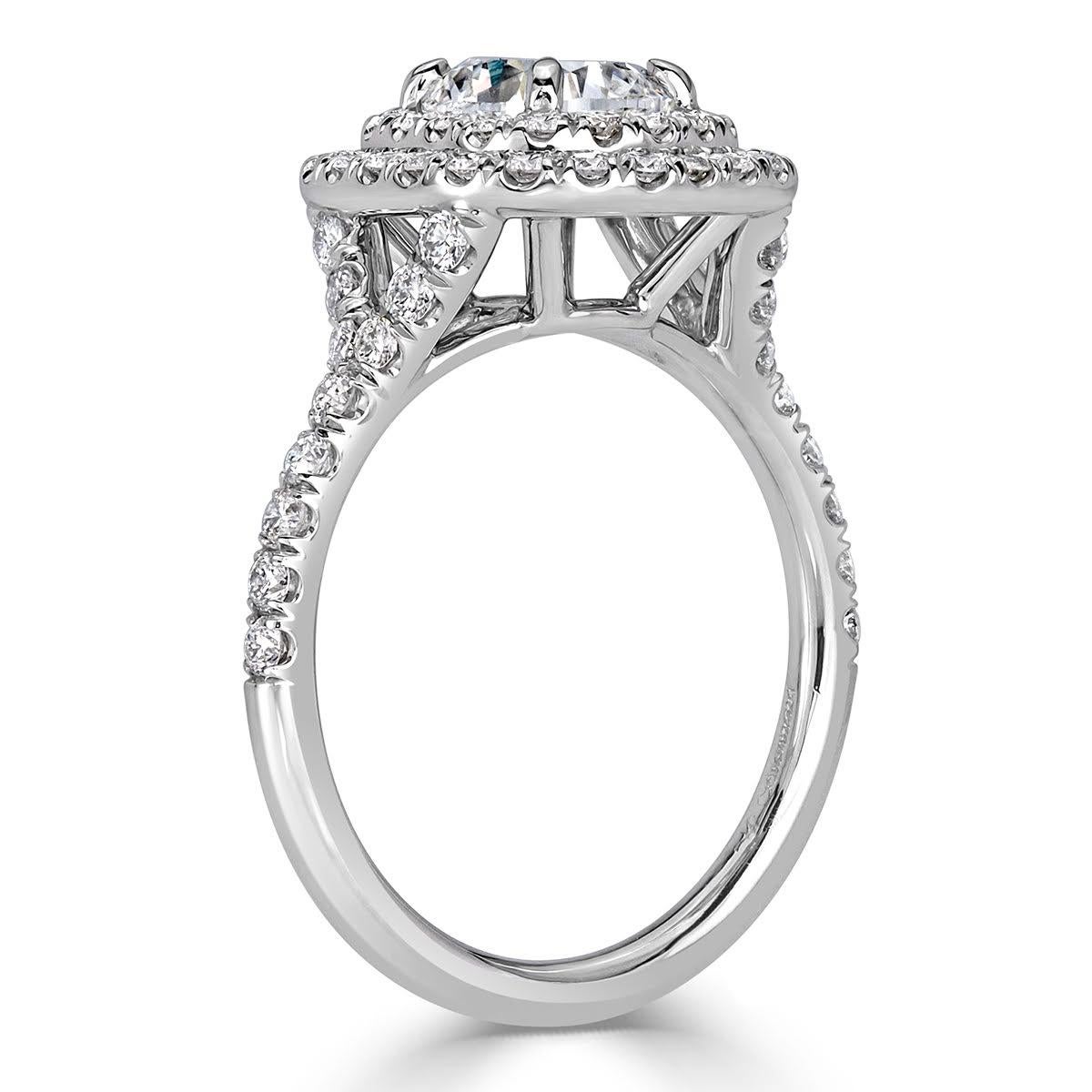 Mark Broumand 2.31 Carat Cushion Cut Diamond Engagement Ring In New Condition In Los Angeles, CA