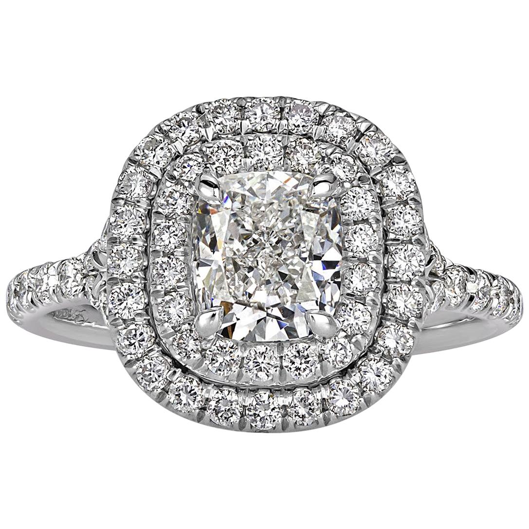 Mark Broumand 2.31 Carat Cushion Cut Diamond Engagement Ring