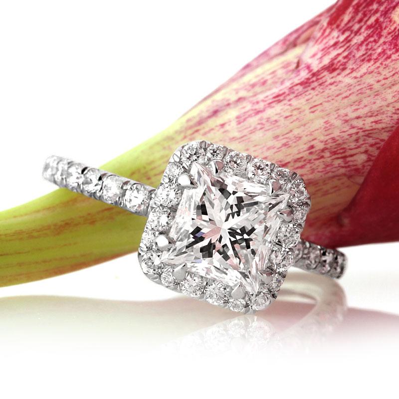 Mark Broumand 2.31 Carat Princess Cut Diamond Engagement Ring 1
