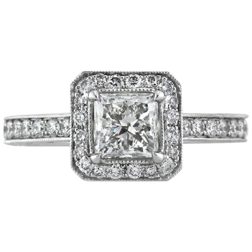 Mark Broumand Anillo de compromiso de diamantes talla princesa de 2.31 quilates