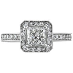 Mark Broumand Anillo de compromiso de diamantes talla princesa de 2.31 quilates