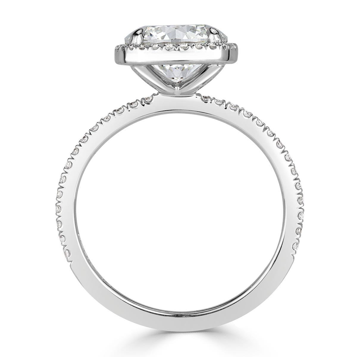 Mark Broumand Anello di fidanzamento con diamante rotondo taglio brillante da 2.31 carati In condizioni Nuovo in vendita a Los Angeles, CA