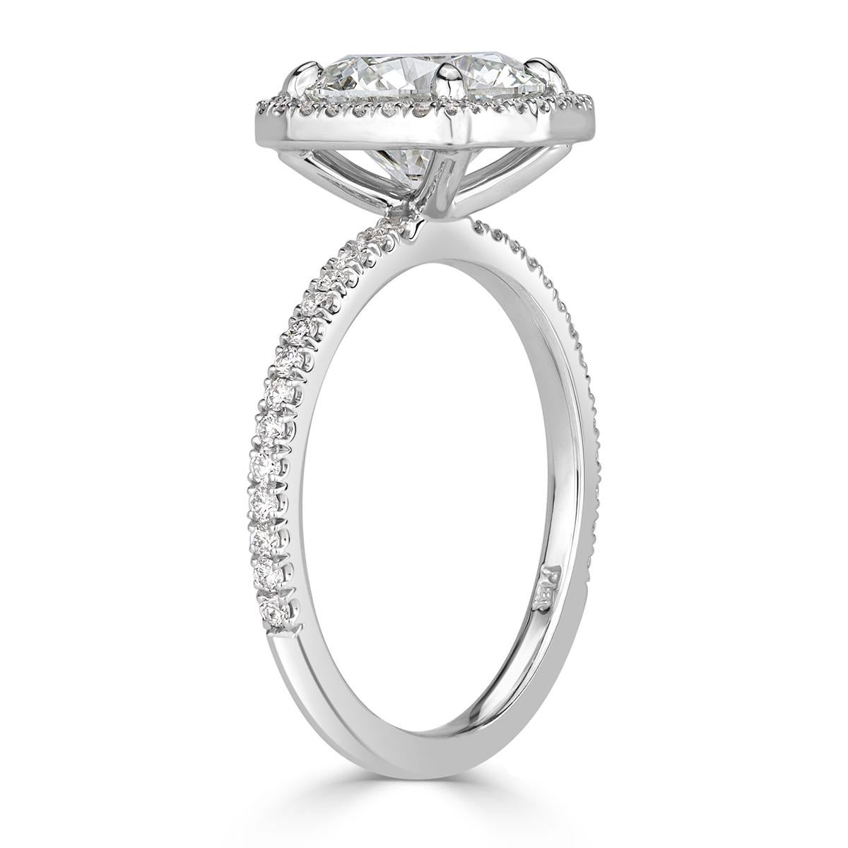 Mark Broumand 2.31 Carat Round Brilliant Cut Diamond Engagement Ring In New Condition For Sale In Los Angeles, CA