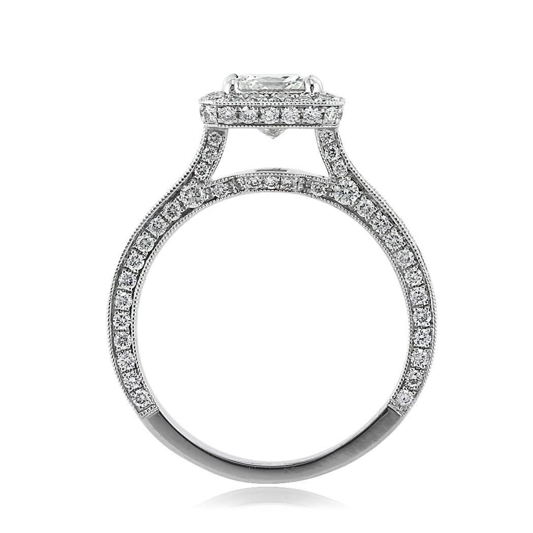 Mark Broumand 2.31 Carat Princess Cut Diamond Engagement Ring In New Condition For Sale In Los Angeles, CA