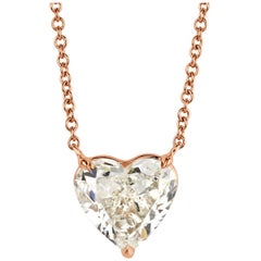 Mark Broumand 2.32 Carat Heart Shaped Diamond Pendant