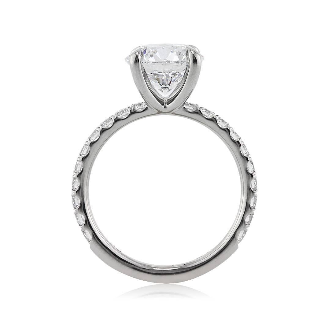 Modern Mark Broumand 2.32 Carat Round Brilliant Cut Diamond Engagement Ring