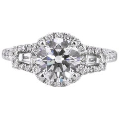 Mark Broumand 2.37 Carat Round Brilliant Cut Diamond Engagement Ring