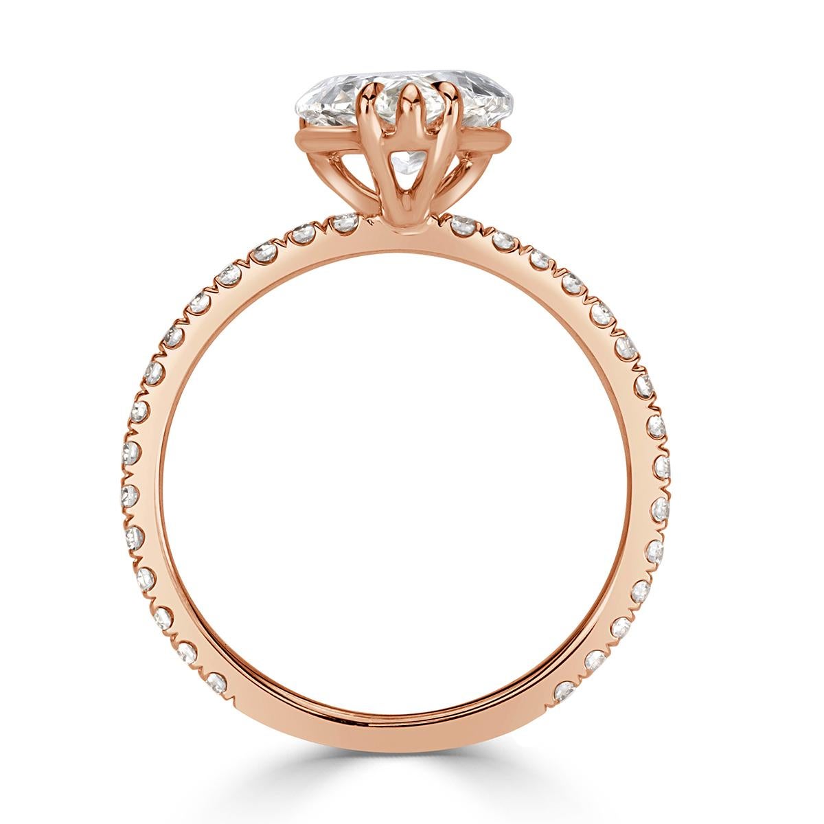 Women's or Men's Mark Broumand 2.38 Carat Pear Shaped Diamond Engagement Ring