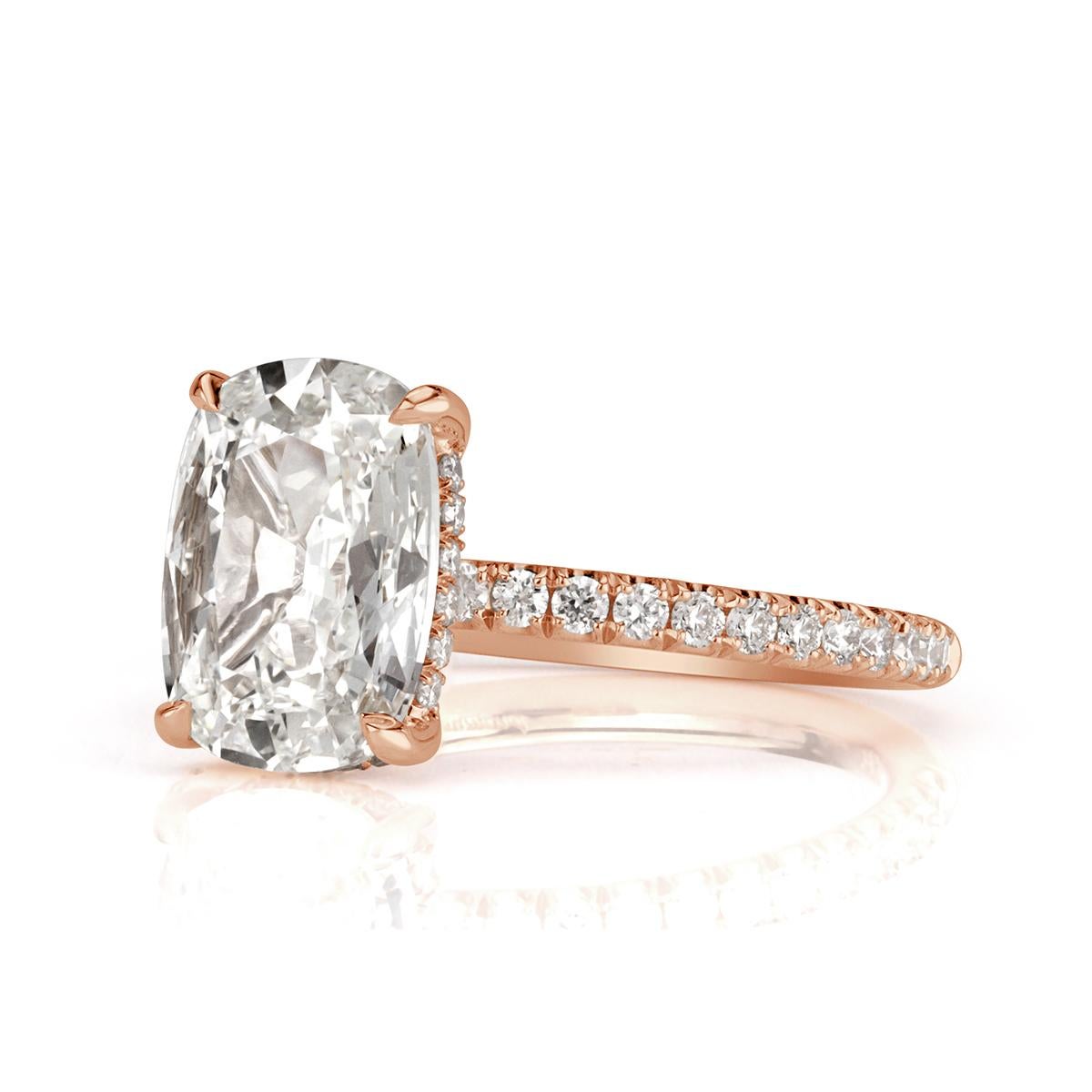 Mark Broumand 2.39 Carat Old Mine Cut Diamond Engagement Ring In New Condition In Los Angeles, CA