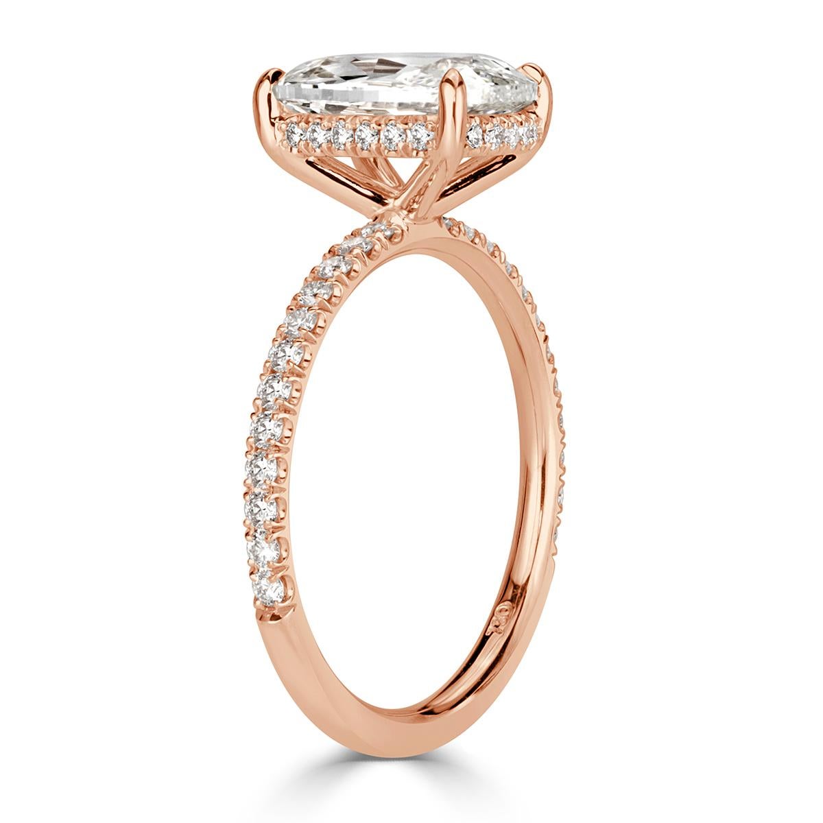 Women's or Men's Mark Broumand 2.39 Carat Old Mine Cut Diamond Engagement Ring