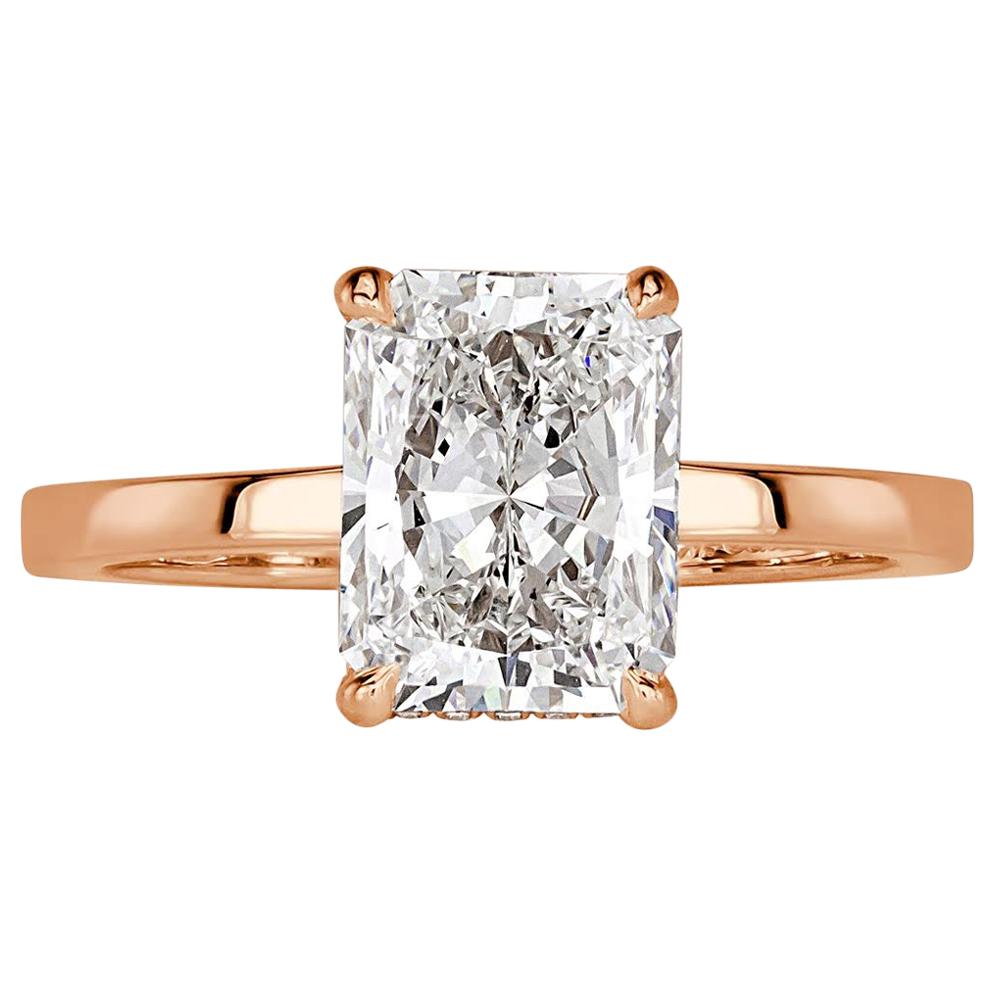 Mark Broumand 2.40 Carat Radiant Cut Diamond Engagement Ring