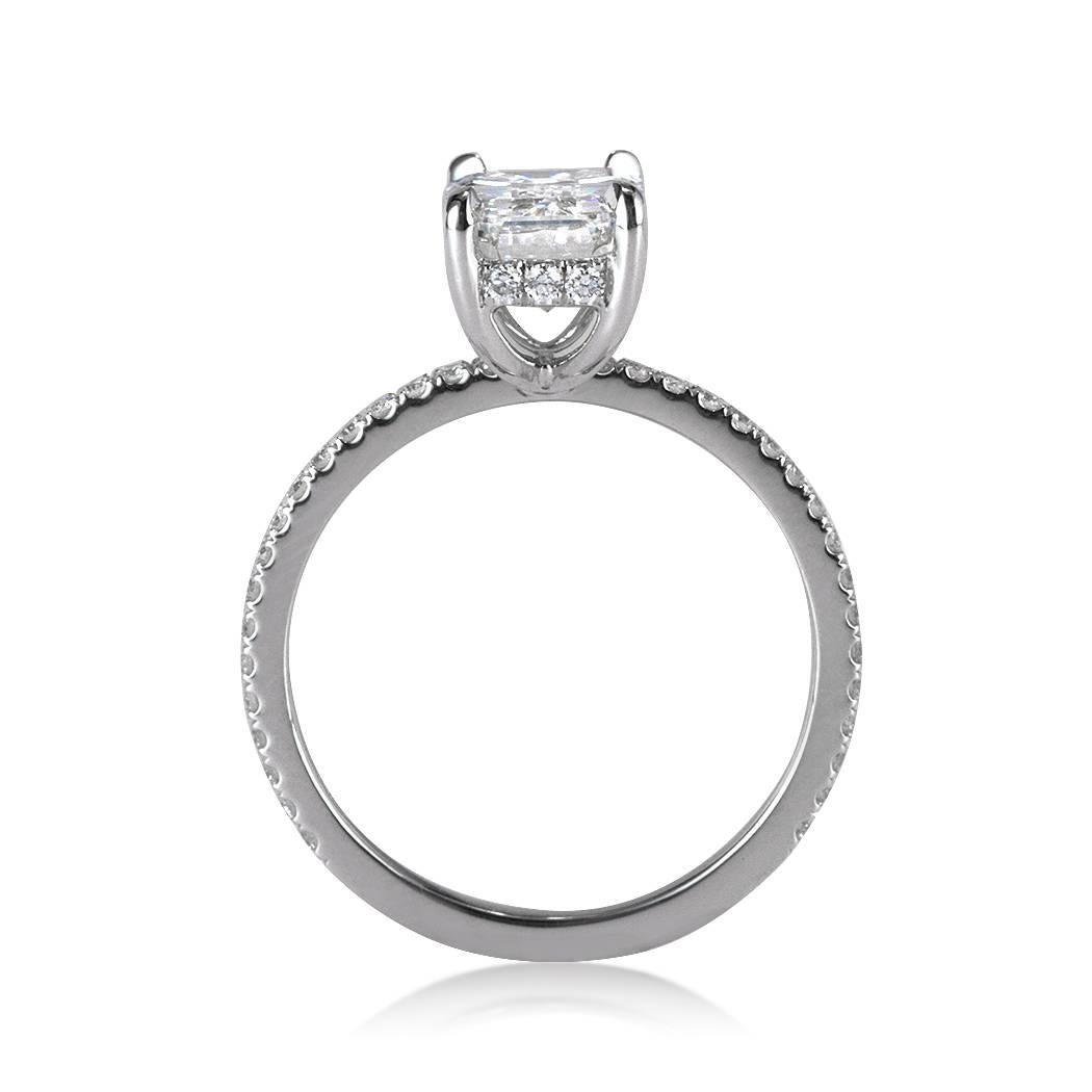 Mark Broumand 2.41 Carat Emerald Cut Diamond Engagement Ring In New Condition In Los Angeles, CA