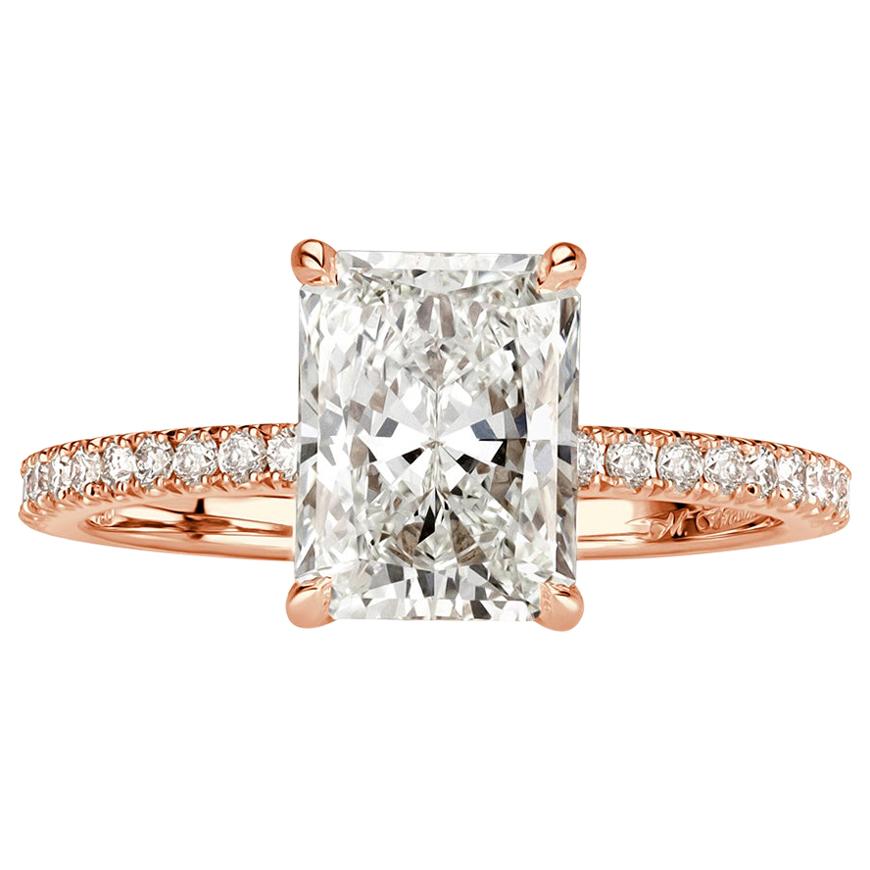 Mark Broumand 2.44 Carat Radiant Cut Diamond Engagement Ring