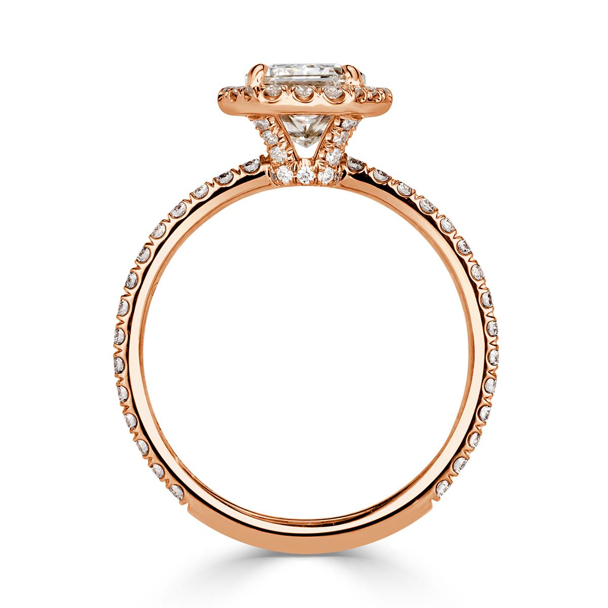Women's or Men's Mark Broumand 2.46 Carat Radiant Cut Diamond Engagement Ring For Sale
