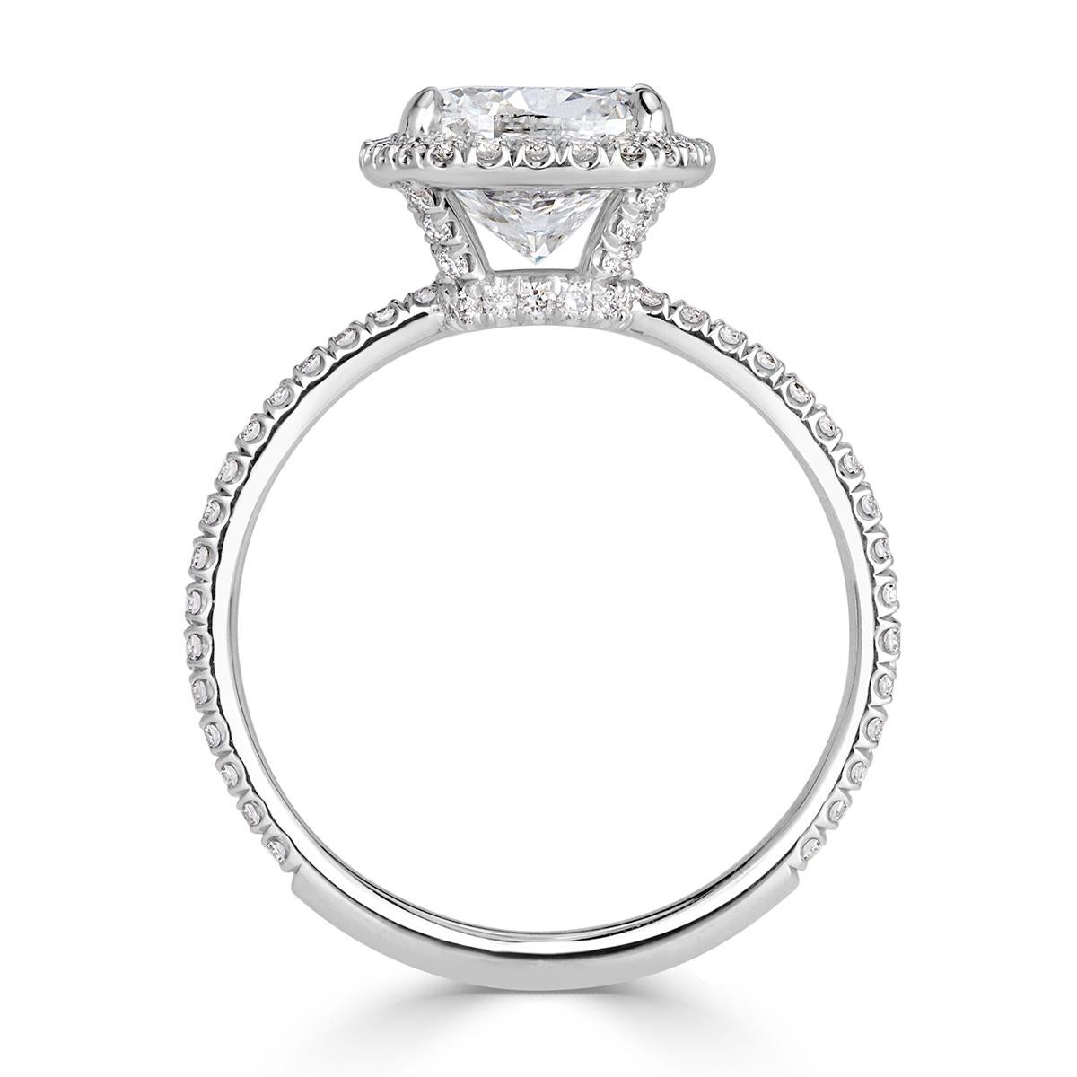 Mark Broumand 2.47 Carat Cushion Cut Diamond Engagement Ring In New Condition In Los Angeles, CA