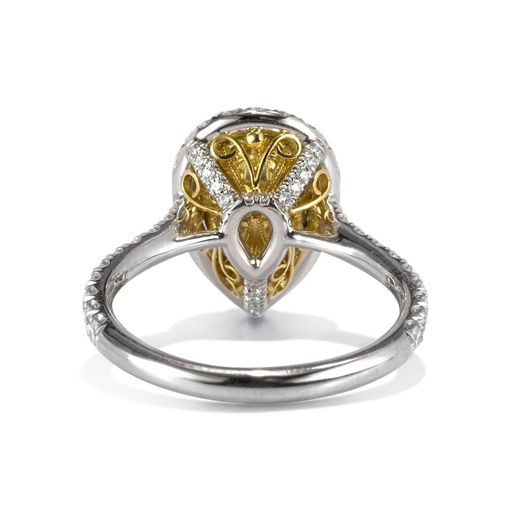yellow pear engagement ring