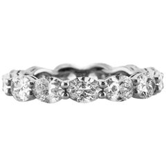 Mark Broumand 2.50 Carat Oval Cut Diamond Eternity Band in Platinum