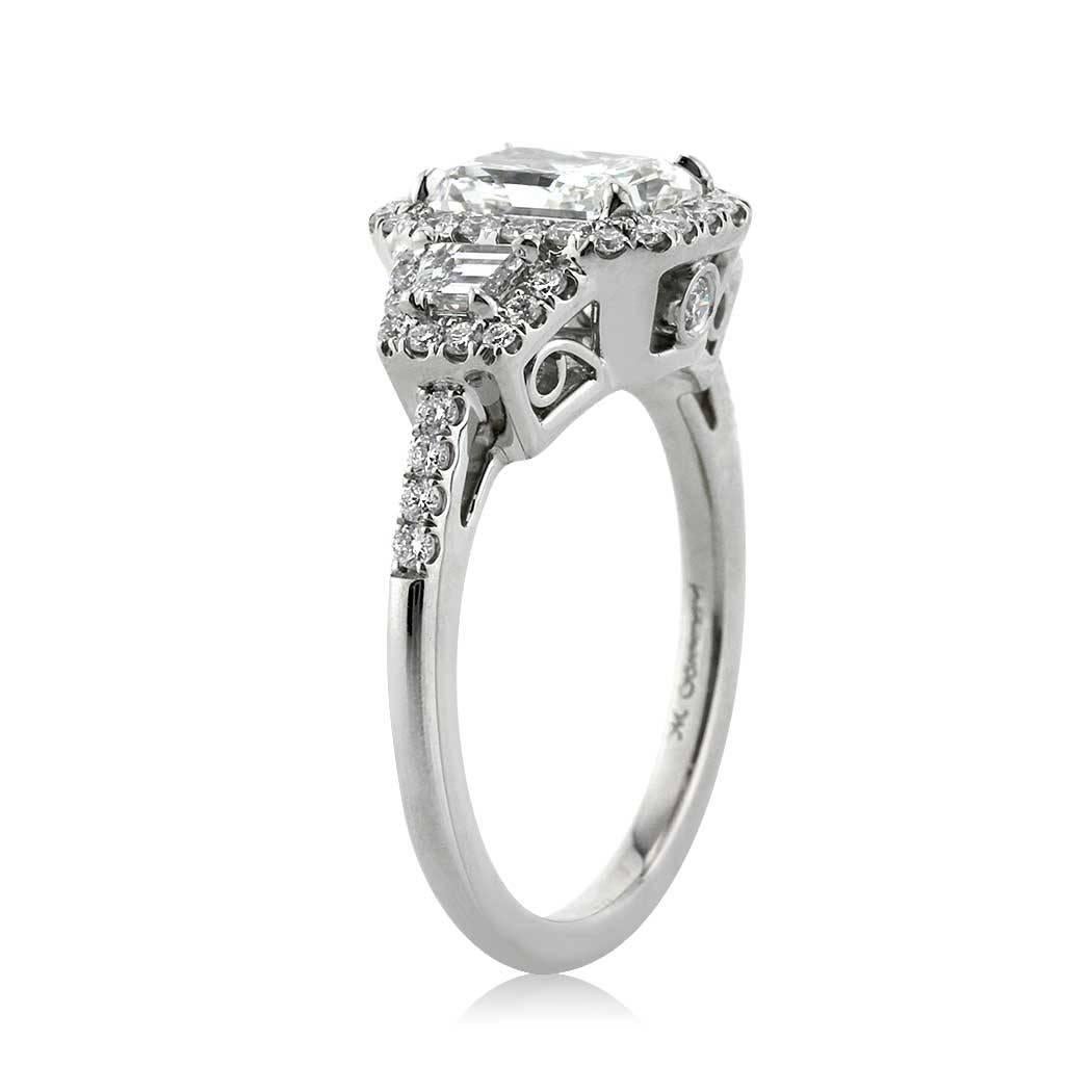2.5 carat radiant cut diamond ring