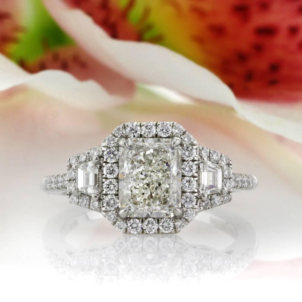 2.5 carat radiant cut diamond ring price