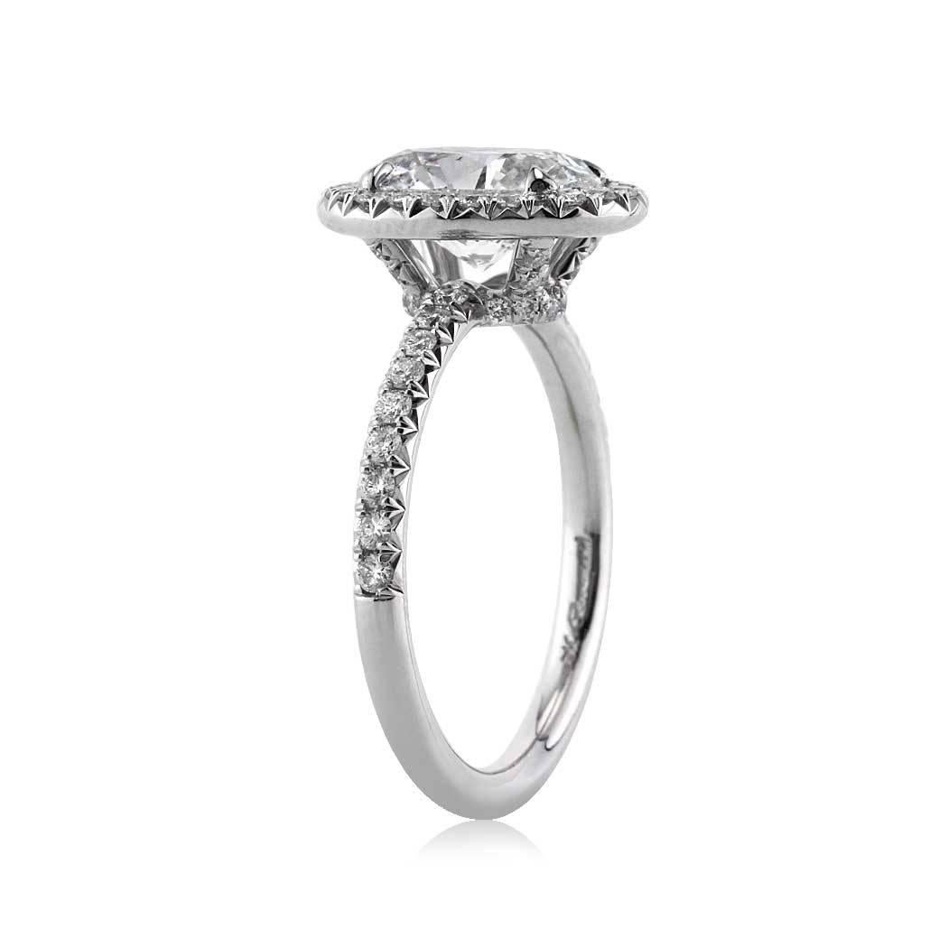 Modern Mark Broumand 2.56 Carat Oval Cut Diamond Engagement Ring