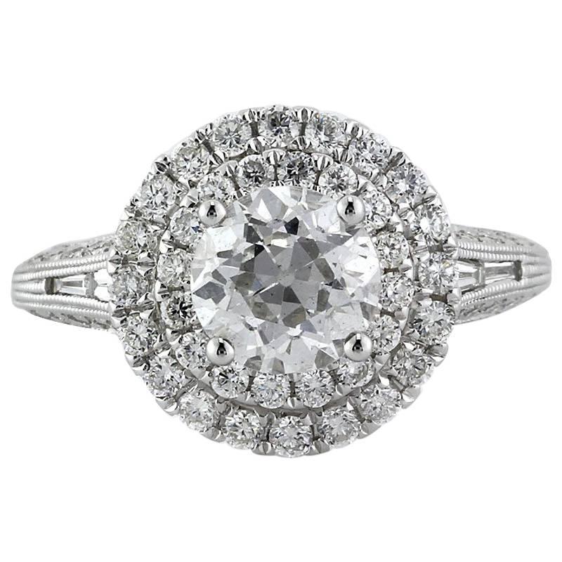 Mark Broumand, bague de fiançailles en diamant taille vieille Europe de 2,57 carats