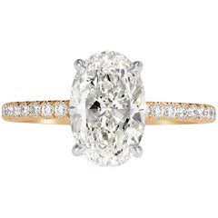 Mark Broumand 2.57 Carat Oval Cut Diamond Engagement Ring