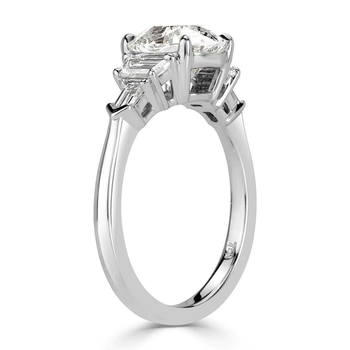 Mark Broumand 2.58 Carat Old Mine Cut Diamond Engagement Ring In New Condition In Los Angeles, CA