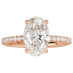 Mark Broumand 2.58 Carat Oval Cut Diamond Engagement Ring