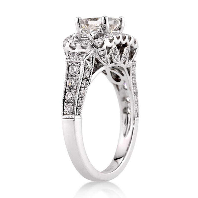 Mark Broumand 2.59 Carat Princess Cut Diamond Engagement Ring In New Condition For Sale In Los Angeles, CA