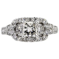 Mark Broumand Anillo de compromiso de diamantes talla princesa de 2.59 quilates