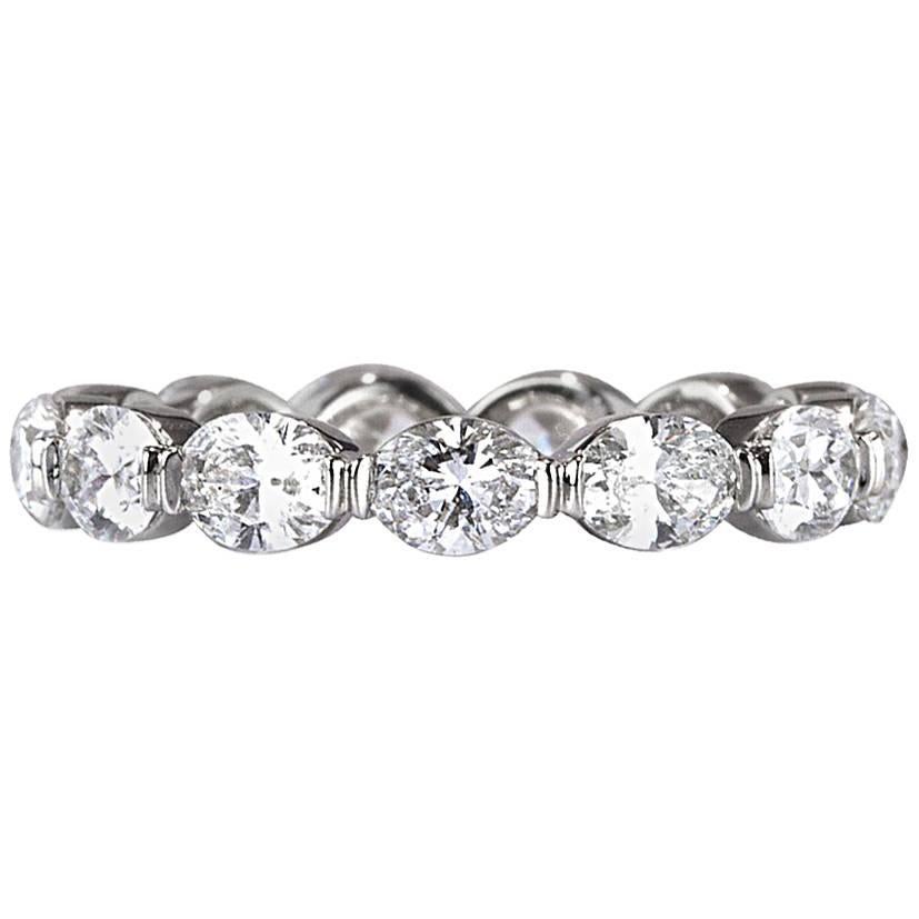 Mark Broumand Memoryring aus Platin mit 2,60 Karat Diamant im Ovalschliff