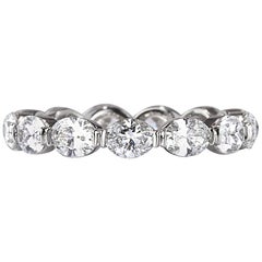 Mark Broumand Memoryring aus Platin mit 2,60 Karat Diamant im Ovalschliff