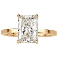 Mark Broumand 2.64 Carat Radiant Cut Diamond Engagement Ring
