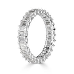 Mark Broumand 2.66 Carat Emerald Cut Diamond Eternity Band in 18 Karat Gold
