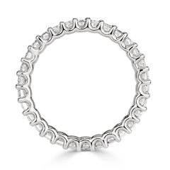 Mark Broumand 2.66 Carat Emerald Cut Diamond Eternity Band in Platinum