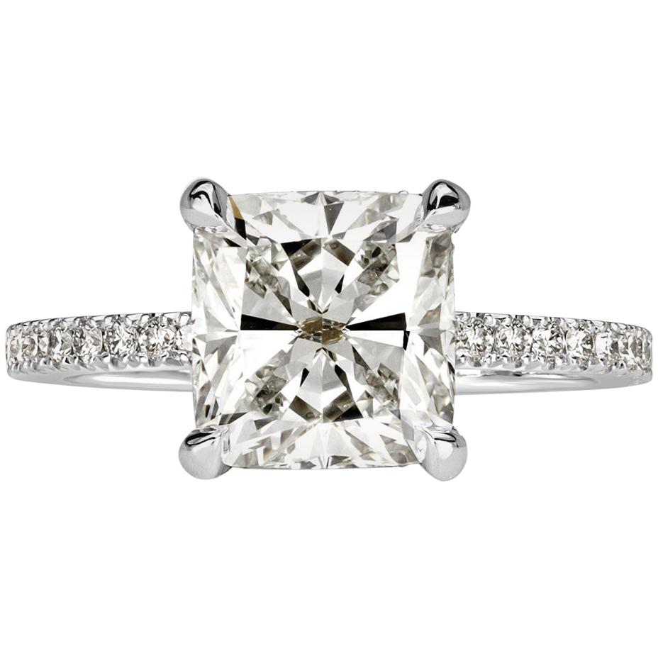 Mark Broumand 2.69 Carat Cushion Cut Diamond Engagement Ring