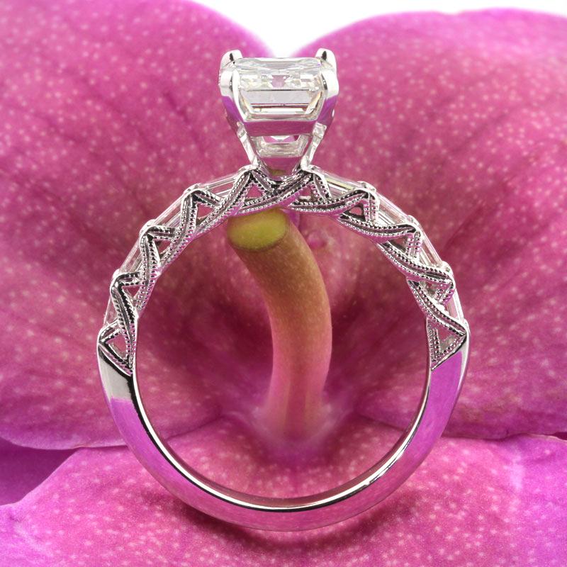Mark Broumand 2.70 Carat Emerald Cut Diamond Engagement Ring 1