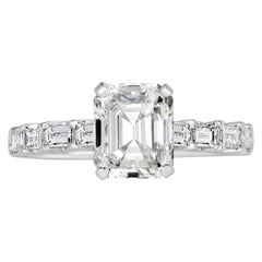 Mark Broumand 2.70 Carat Emerald Cut Diamond Engagement Ring
