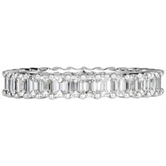 Mark Broumand 2.70 Carat Emerald Cut Diamond Eternity Band in 18 Karat Gold