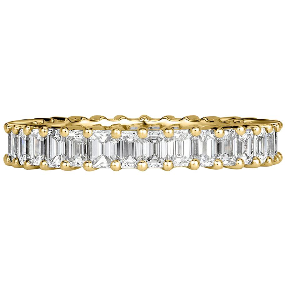 Mark Broumand 2.70 Carat Emerald Cut Diamond Eternity Band in 18 Karat Gold