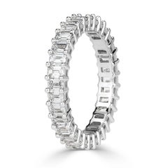 Mark Broumand 2.70 Carat Emerald Cut Diamond Eternity Band in Platinum