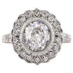 Mark Broumand 2.77 Carat Old Mine Cut Diamond Engagement Ring
