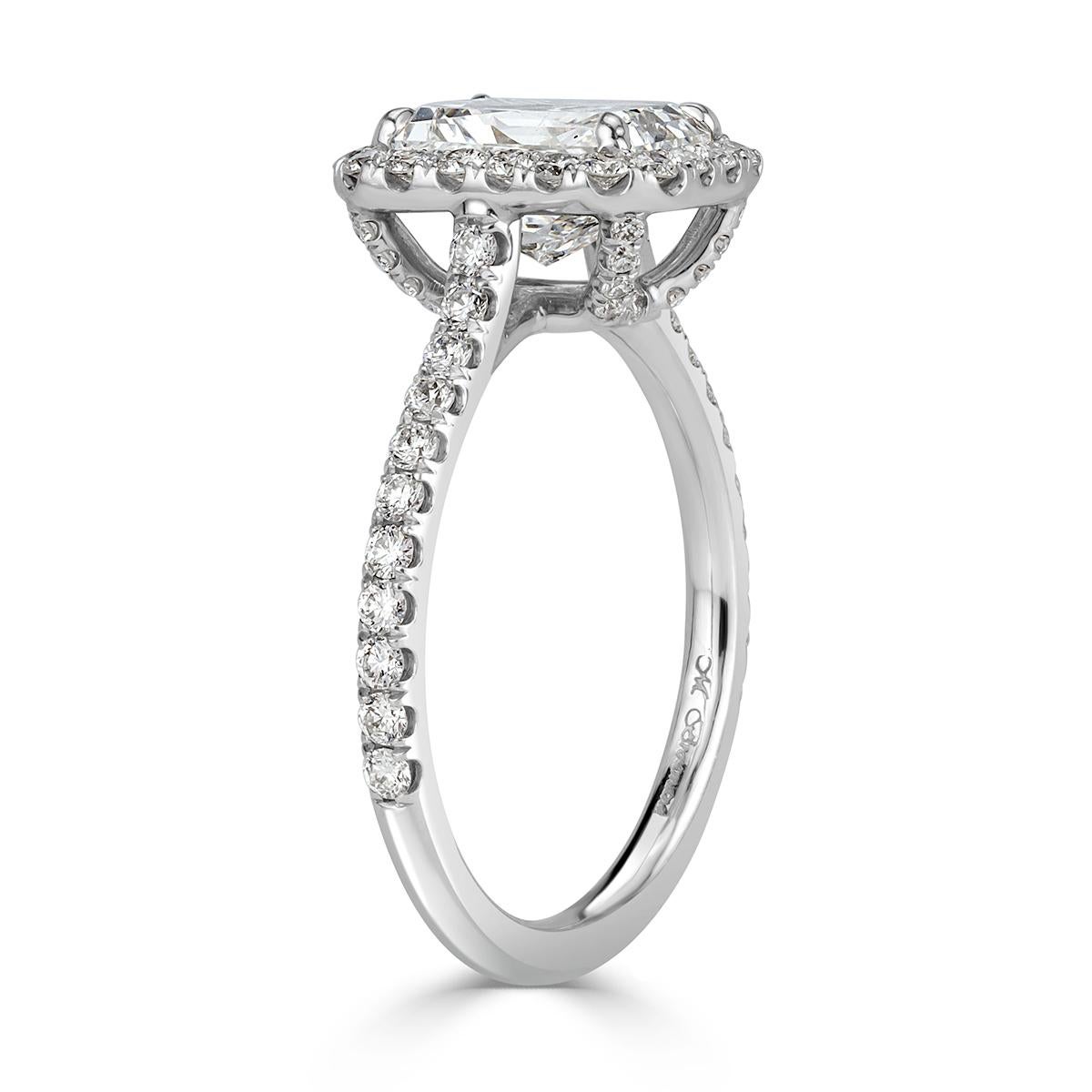 Mark Broumand 2.77 Carat Radiant Cut Diamond Engagement Ring In New Condition In Los Angeles, CA