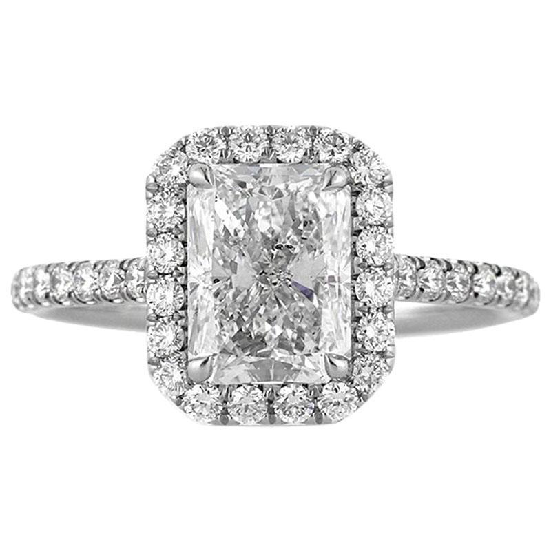Mark Broumand 2.77 Carat Radiant Cut Diamond Engagement Ring