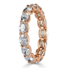 Mark Broumand Alianza de diamantes talla oval de 2,80 quilates en oro rosa de 18 quilates