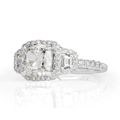 Verlobungsring von Broumand, 2,71 Karat Diamant im Kissenschliff